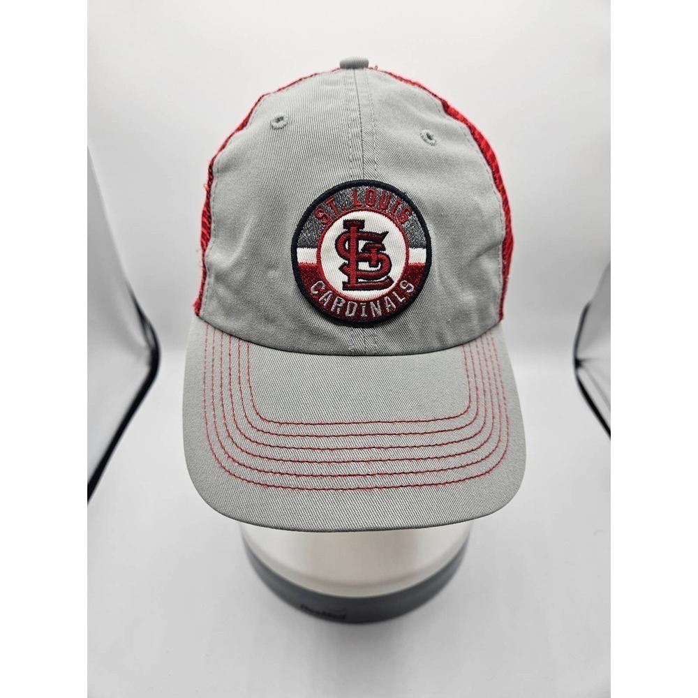 St Louis Cardinals MLB ‘47 Brand Baseball Cap Hat Gray‎ Red Mesh Snapback OSFA